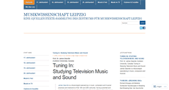 Desktop Screenshot of musikwissenschaft-leipzig.com